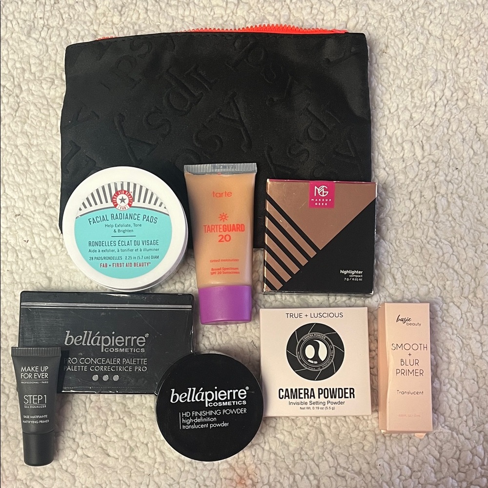 Makeup and Skincare Set with Black Pouch